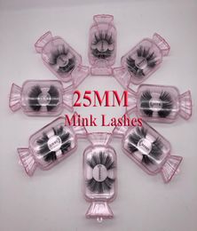 NEW 5D Mink Eyelashes 25mm 3D Mink Eyelash False Eyelashes Big Dramatic Volumn Mink Lashes Makeup Eye Lashes3319972