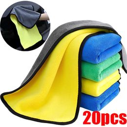 Upgrade 20pcs Microfiber Car Wash Towel Auto Detailing Polishing Cloth Fast Drying Household Cleaning Cloths Towel Rag 30x30/40/60/65CM