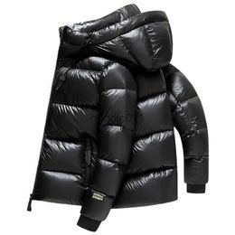 Men's Jackets Winter Down Jacket Men Coat For Waterproof Fashion Short Puffer Hood Black Luxury Brand Warm Feather L231130