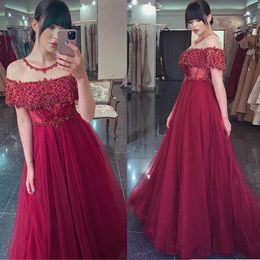 Luxurious Red Formal Women Prom Dresses Ruffles A-Line Floral Sleeveless Pleated Ball Gowns Gowns Vestido De Novia Custom Made Plus Size