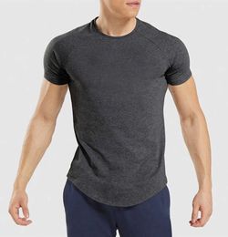 LL Outdoor Men's Tee Shirt Mens Yoga Outfit Quick Dry Sweat-wicking Sport Short Top Male Sleeve For Fitness All-match 6