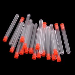 wholesale 30 pcs laboratory Test Tube 16x150 mm Clear Plastic Test Tubes with Red Caps BJ