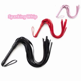 Massage products Bdsm Bondage Adults Games Sexy Toys of Leather Slave Whip for Men Gay Women Cockring Flogger Paddle Spanking Restraints Whips