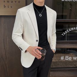 Men's Suits Blazers Blazer Hombre Korean Luxury Clothing Autumn Winter Thick Warm Velvet Blazers Jacket For Men Slim Fit Casual Formal Suit Coats 231130