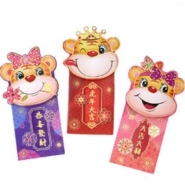 Gift Wrap 3pcs Chinese Red Envelopes 2023 Year Of The Tiger Lucky Money Packets Spring Festival Packet