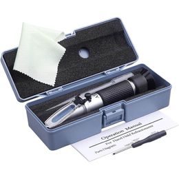 Alcohol Brix Refractometer with ATC, Dual Scale - Specific Gravity & Brix, Hydrometer in Wine Making and Beer Brewing, Homebrew Kit