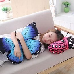 Plush Pillows Cushions Realistic Stuffed Butterfly Shape Throw Pillow Cushion Colourful Butterfly Plush Pillow Home Sofa Decoration Cushion For Adults 231129