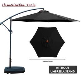 Shade Sun Terrace Beach Umbrella Garden Parasol Patio Dia 9 8ft Anti-UV Polyester Cloth Pool Easily Instal Outdoor Furniture No S289J