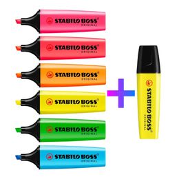 Highlighters BOSS NEON Original Highlighter Pens Highlighter Markers - Pack of 7 231124