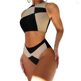 Women's Swimwear 2Pcs/Set Split Bikini Eye-attractive Elastic Hip Lifting Beachwear Set Swimming Suit