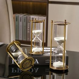 Decorative Objects Figurines Nordic decoration home living room Desk Accessories Retro Hourglass Ornament TimerRoom Decor Sand clock Art Table Decoration 231129