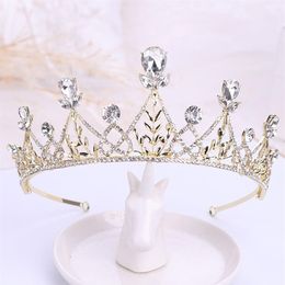 2021 Gold Princess Headwear Chic Bridal Tiaras Accessories Stunning Crystals Pearls Wedding Tiaras And Crowns 12179232l