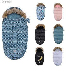 Sleeping Bags Thick Warm Envelope For Newborns Baby Stroller Sleeping Bag Foot muff Infant Winter Windproof Foot Cover Baby Stroller Footmuff YQ231130