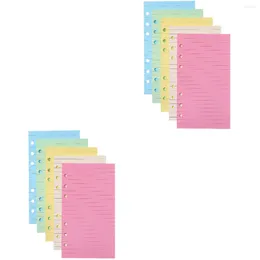 Gift Wrap 2 Pieces Lined Paper Inserts Notebook 6 Ring Planner Refill Office Supplies Colorful Divider A6