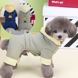 Dog Apparel Winter Warm Thicken Pet Jumpsuit Dogs Clothes for Chihuahua Youkshire Coat Windproof Puppy Overalls Poodle Jacket Pet Apparel 231129