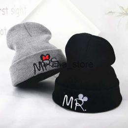 Beanie/Skull Caps Cute Letter Baby Knitted Hat Autumn Winter Warm Toddler Beanie Cap for Boys Girls Solid Color Kids Bonnet Hats J231130