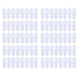 Disposable Slippers 40 Pairs For Non-Slip Closed Toe Disposable Slippers Ultra-Thin Brushed Plush Disposable Slippers Compatible With el Home 231129