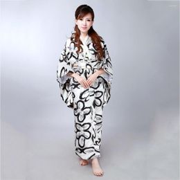 Ethnic Clothing Sexy Women Girls Japanese Traditional Kimono With Obi Retro Classic Print Yukata Haori Geisha Stage Costumes