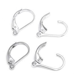 10pcs lot 925 Sterling Silver Earring Clasps Hooks Finding Components For DIY Craft Fashion Jewelry Gift 16mm W230268i