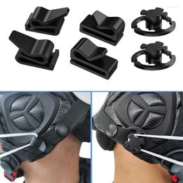 Motorcycle Helmets 03KB 2Pcs/Set Ski Snowboard Helmet Mask Holder Clip Plastic Hook Mounting On Strap For Outdoor Sports