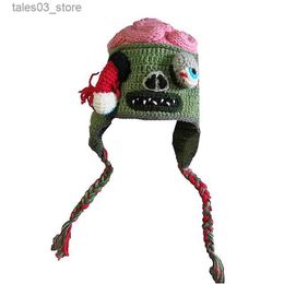 Beanie/Skull Caps BomHCS Zombie Eyes Knitted Beanies Party Halloween Costume Accessory Gift Hat (S for children 48-50cm L for adult 53-61cm) Q231130