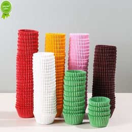 New 500/1000Pcs Cake Paper Cups Mini Colourful Chocolate Paper Liners Muffin Cases Cake Liner Baking Cup Home Kitchen Pastry Tools