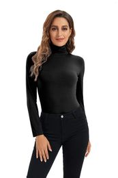 Active Shirts Womens Long Sleeve Turtleneck Tops Soft Stretchy Fitted Base Layer Shirt