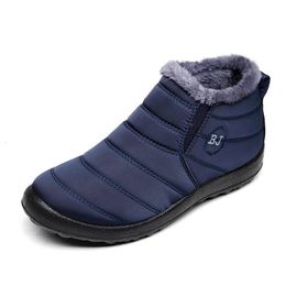 Slippers Unisex Cotton Slippers Winter Outdoor Men Shoes Cold-Proof Casual Snow Boots Shoes Men Plush Warm Women Footwear Size 35-47 231130