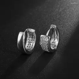 Hoop Earrings Trendy Delicate Shiny Zircon For Men Women Trending Hip Hop Rock Party Street Jewellery Gifts