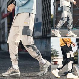 Men's Pants Men's Cargo Hip Hop Streetwear Pockets Joggers Trousers Japanese Style Harajuku Harem Sports Pant Men Cotton Clothiong
