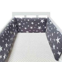 baby nursery Nordic Stars Design Baby Bed Thicken Bumper Crib Around Cushion Cot Protector Pillows borns Room Decor 210812250i