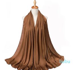 Scarf Fashion Solid Colour Headscarf Long Muslim Shawl Tie Women's African Headscarf