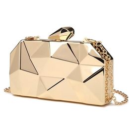 Gold Acrylic Box Geometric Evening Bag Clutch bags Elegent Chain Women Handbag For Party Shoulder Bag For WeddingDatingParty 22053306z