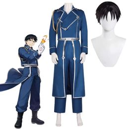 Fullmetal Alchemist Roy Mustang Cosplay Uniform Suit Animation And Game Exhibition Stage Costumes S Wig