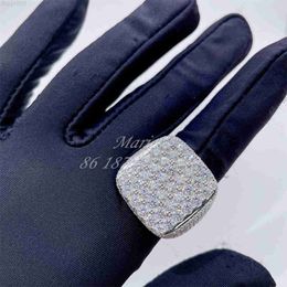 Good Quality Good Price Jewellery 925 Siver Moissanite Pinky Finger Ring for Men Diamond Hip Hop Ring Iced Out Hip Hop Jewellery