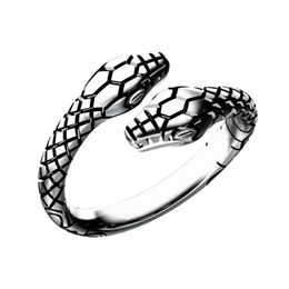 Vintage Double Head Snake Rings for Women and Men Ladies Finger Ring Jewellery Unisex Open Adjustable Size Animal Ring Man258q
