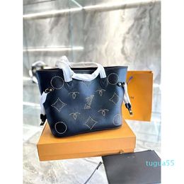 Designer new black leather bag full shopping bags Women bag shoulder bag Messenger bags Fashion Lady Totes handbags purse