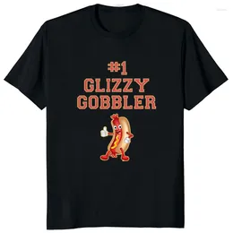 Men's T Shirts 1 Glizzy Gobbler Number One Dog Weiner Eater Funny Food Printed T-shirt Casual Fashion Summer Man Shirt Loose Tee