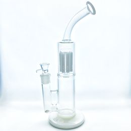 High quality beautiful design glass bong glass smoking pipe glass water pipe with 1 perc 13.5 inches high (GB-264)