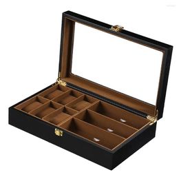 Jewellery Pouches Deluxe Wood Wrist Watch Glasses Box Pillow Collector Shop Showcase Display