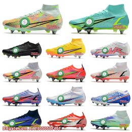 Scarpe da calcio Designer 23 24 Boot White Bonded Barely Green Yellow Pack Cleat Limited Edition Mbappe Cleats Zoom Mercurial Superfly Ix 9 Elit