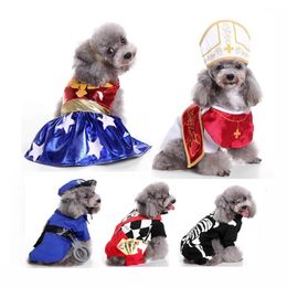 Dog Apparel Halloween Cat Dog Costume Pets Christmas Dog Dress Clothes Pet Cosplay Clothes Funny Dog Cat Festival Costume 231124