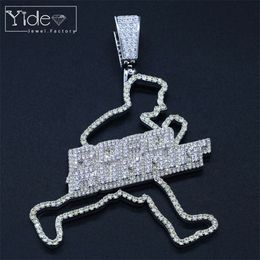 Hot sale personalize cz pendant hip hop gold plated chain jewelry iced out high quality pendant