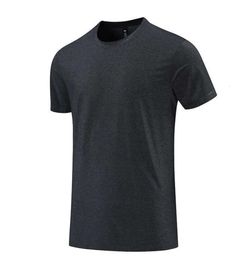 LL-R116 Men Yoga Outfit Gym T shirt Exercise Fitness Wear Sportwear Trainning Basketball Running Ice Silk Shirts Outdoor Tops Short Sleeve Elastic Breathable