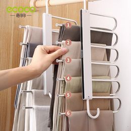 Pants ECOCO Pants Rack Stainless Steel Clothes Hanger Closet Organizer Adjustable Pants Storage Shelf Space Saving Closet Organizer