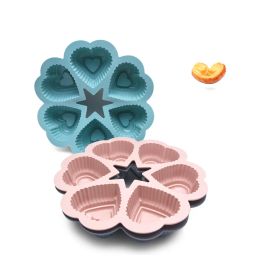 6 Cavity Heart Shaped Silicone Mould Soap Mould Chocolate Cake Mould Wholesale