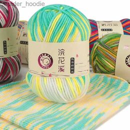 Yarn 50g/Ball Fancy Yarn for Knitting Cotton Crochet Knitted Thread Lana Colorful DIY Sweater Hats Scarf Trapillo Garn shipping L231130