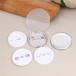 100pcs 4 4cm Metal Blank Badge Pin Brooch Base Round Badge DIY Jewellery Finding306Z