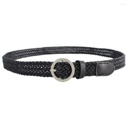 Belts Waist Rope Beach All-match Pu Leather Hand-woven DIY Braided Belt Ethnic Style Round Button Women Chain