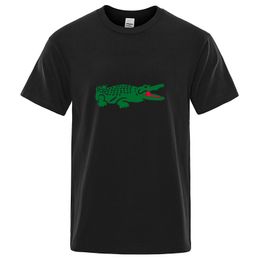 Mens t shirt designer shirt men tshirt man black tee womens clothes fashion letter crewneck crocodile print short sleeves for men and women cottons Tops